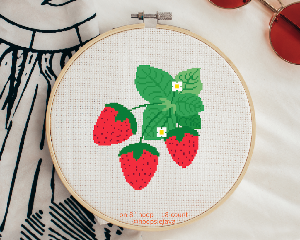 Strawberry Counted Cross Stitch Kit – Geppetto's Toy Box